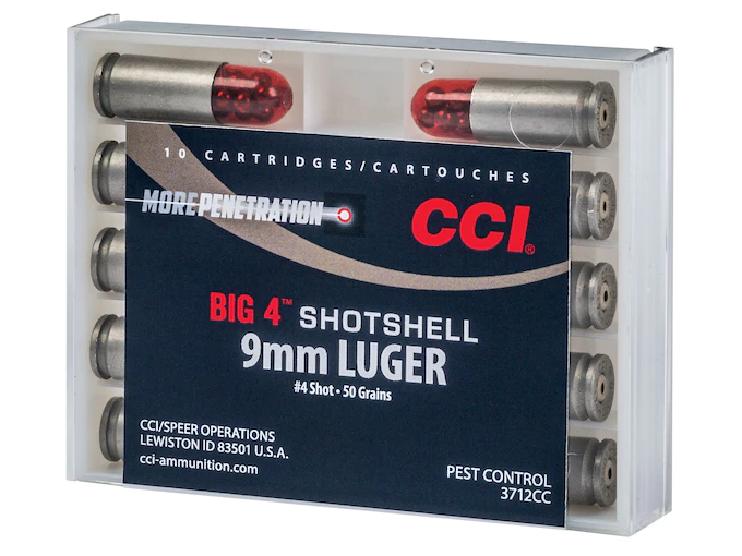 CCI-Big-4-Shotshell-Ammunition-9mm-Luger-50-Grains-4-Shot-Box-of-10-