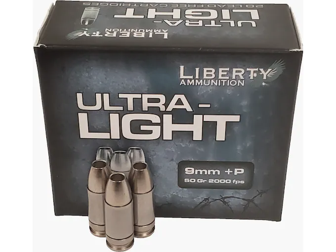Liberty-Ultra-Light-Ammunition-9mm-Luger-P-50-Grain-Fragmenting-Hollow-Point-Lead-Free-Box-of-20-